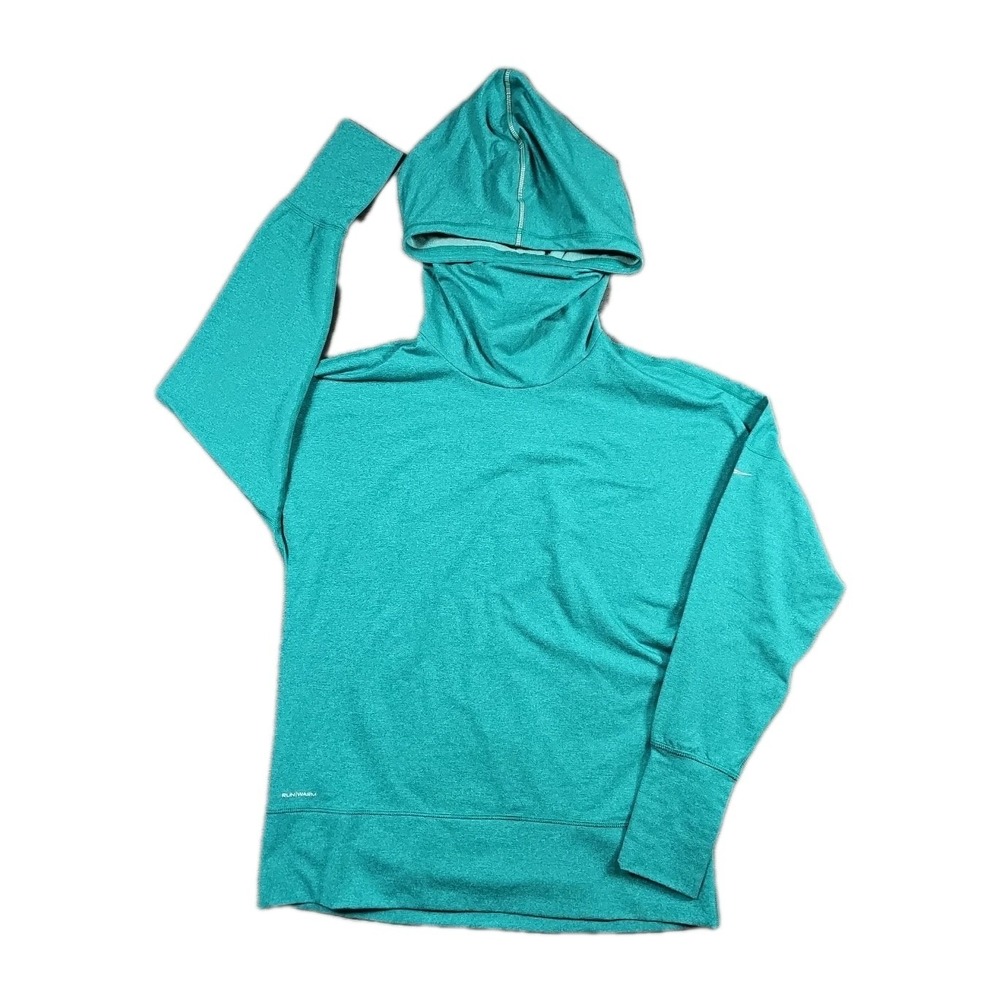 Saucony Run Warm Run Strong Hoodie‎ Womens Small Green Athletic Pullover